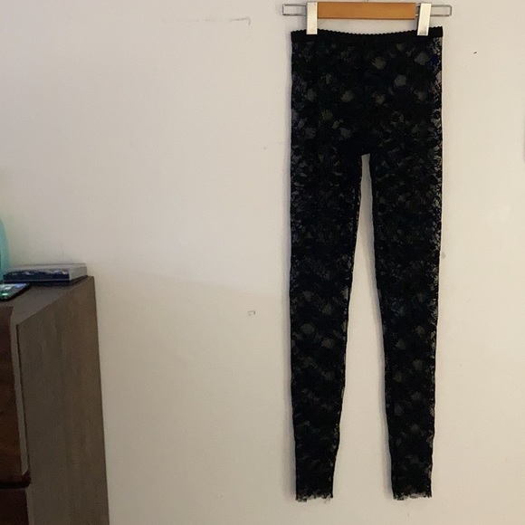 Black Free People Lace Leggings - Picture 2 of 4